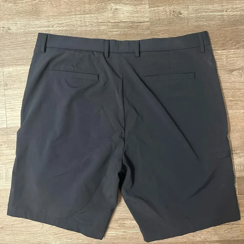 Greg Norman Collection Black Flat Front Shorts Modern Fit